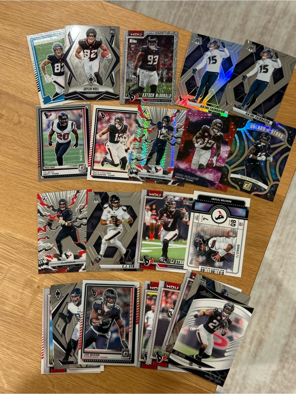 Lot of Houston Texans Football Cards - Team Lot - Stroud, Collin’s, and More